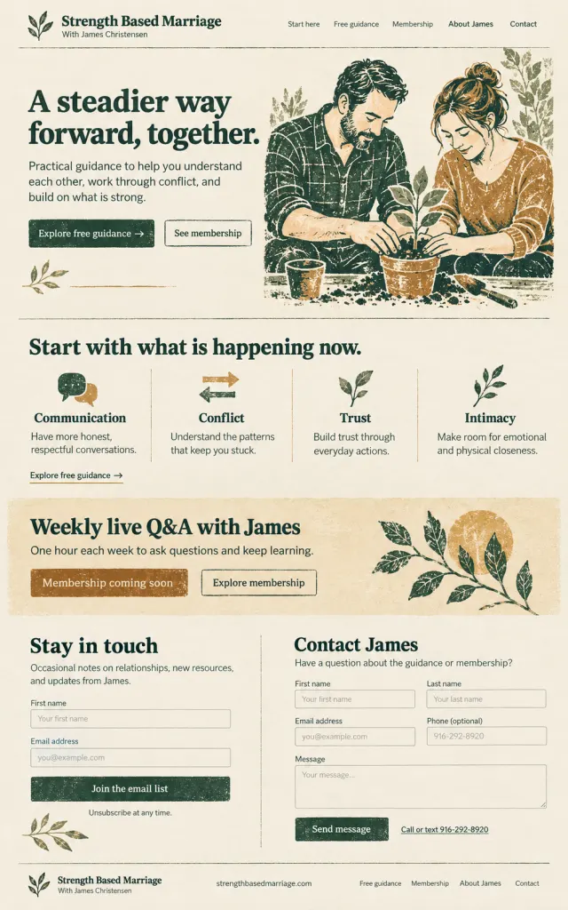 Rubber stamp — website design preview