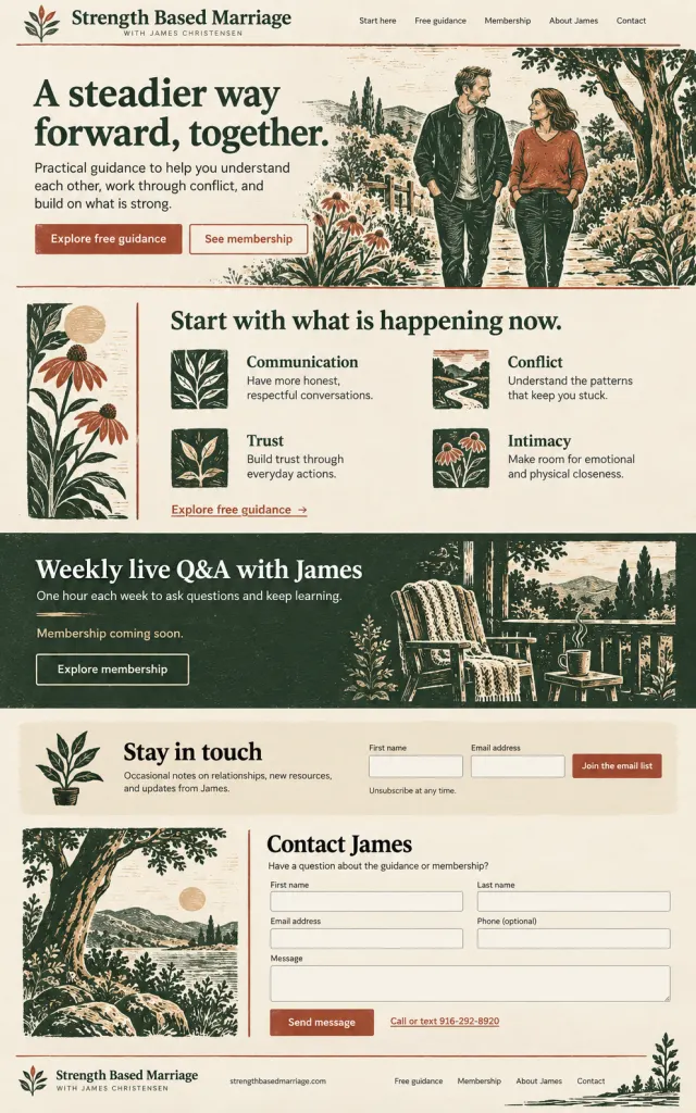Woodcut — website design preview